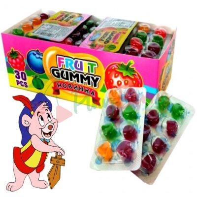 Упаковка желейних цукерок Fruit Gummy пігулка 30шт.