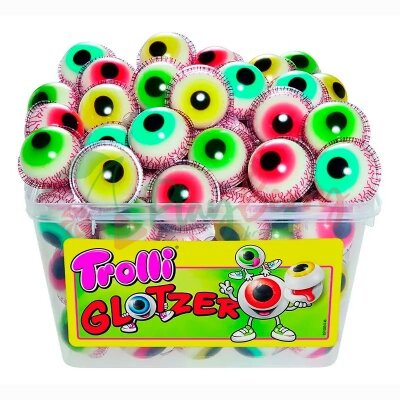 Упаковка желейних цукерок Trolli Glotzer Box Очі 18,8гр.*60 шт.